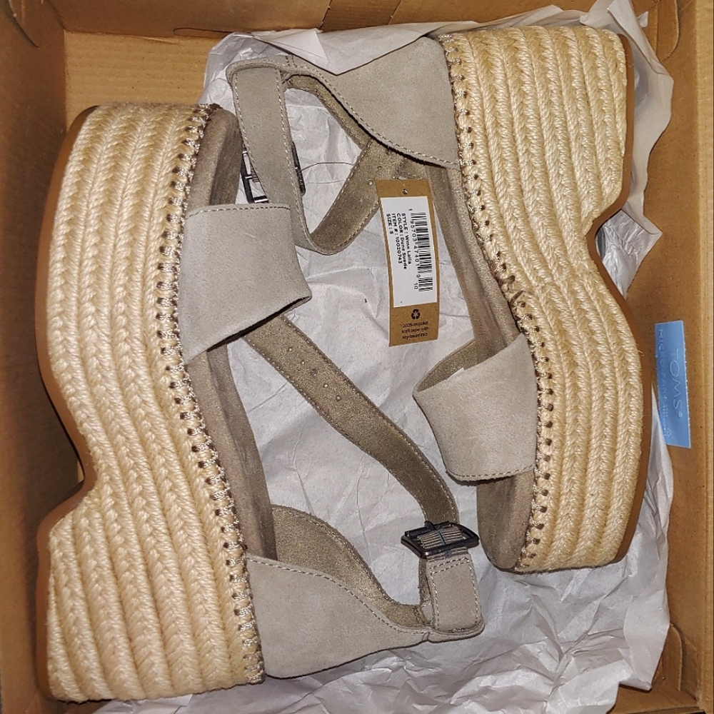 Laila Tan Suede Platform Sandals